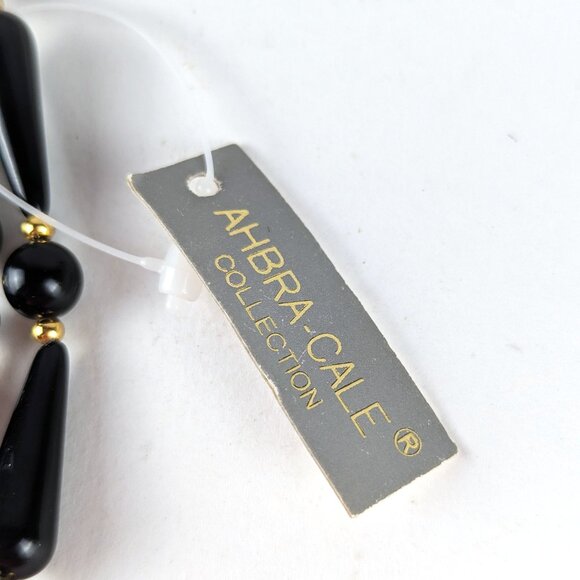 Vintage Ahbra-Cale Collection Black Beaded Necklace - Picture 5 of 6